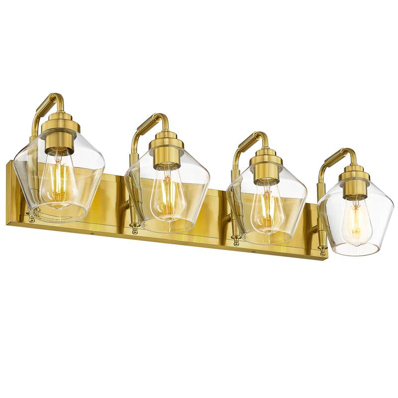 Modern 3/4-Light Bathroom Vanity Light in Oil-Rubbed Bronze/Gold - 4-light - Gold