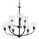 preview thumbnail 10 of 9, Quorum International Reyes 9 Light 31-1/4" Wide Chandelier Textured Black