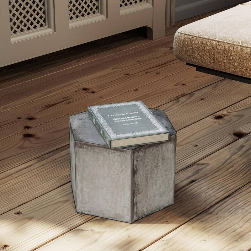COSIEST MgO Outdoor Hexagonal End Table