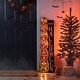 preview thumbnail 1 of 10, Glitzhome 42"H Lighted Halloween Wooden Pumpkins Porch Sign with Timer