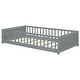 preview thumbnail 46 of 44, Twin size Floor Platform Bed with Built-in Book Storage Rack