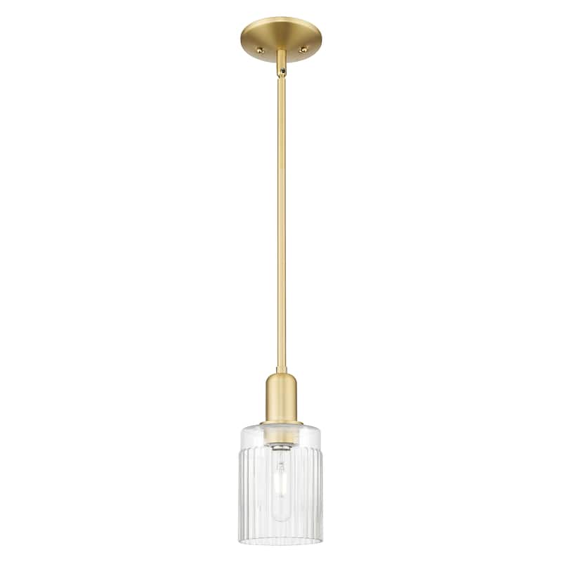 Innovations Lighting Endless Possibilities Arcadia - Hadley - 1 Light 5" Stem Hung Mini Pendant - Clear/Satin Gold