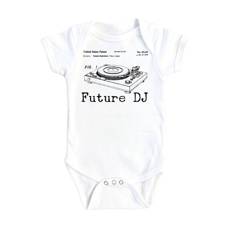 Future DJ Patent - Baby Boy Girl Clothes Infant Bodysuit Funny Cute Newborn - Natural - 0-3M