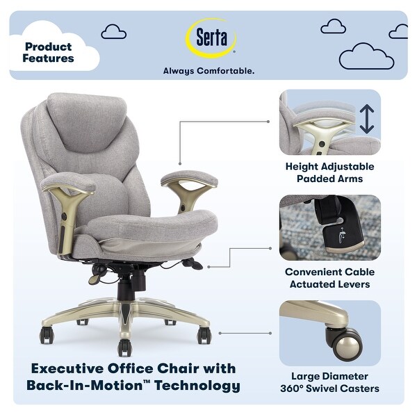 Serta back in motion chair hotsell