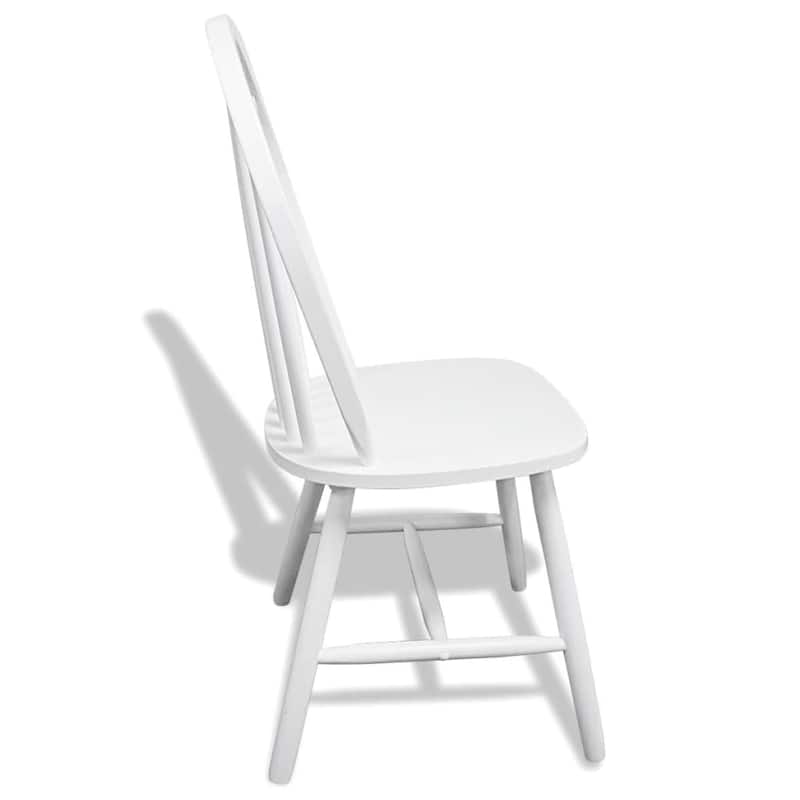 2/4/6 pcs Wooden Dining Chairs Round White - 18.3" x 20.5" x 37"