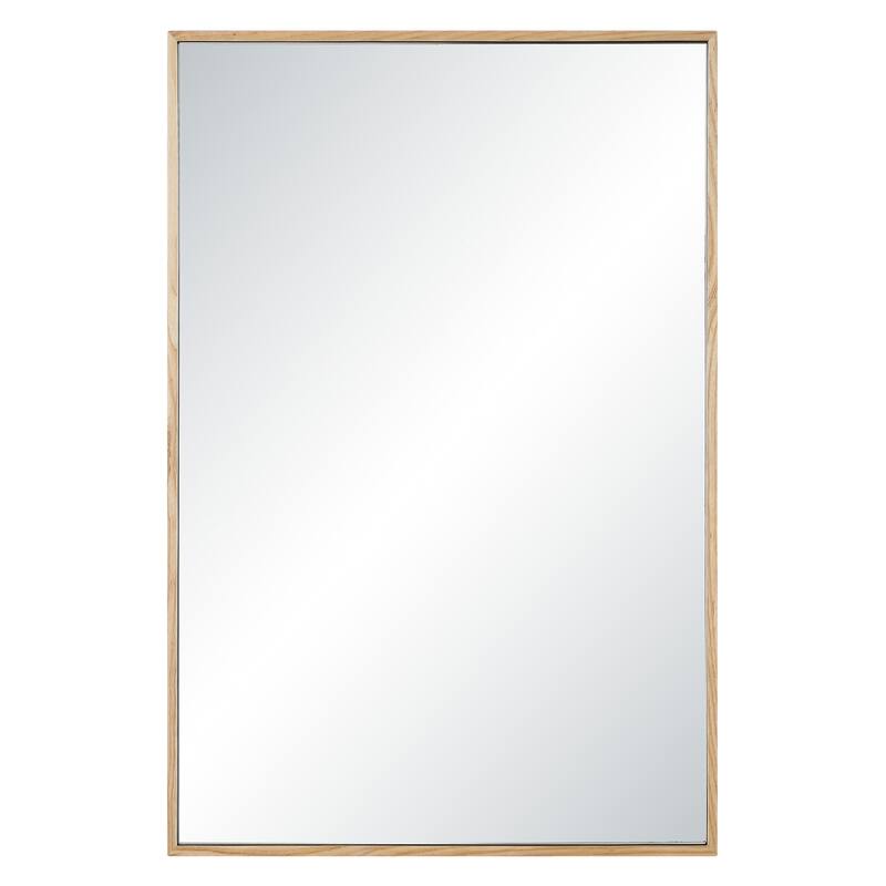 Renwil Greyson 36" H x 24" W Wall Mirror, Beige - Beige/Silver