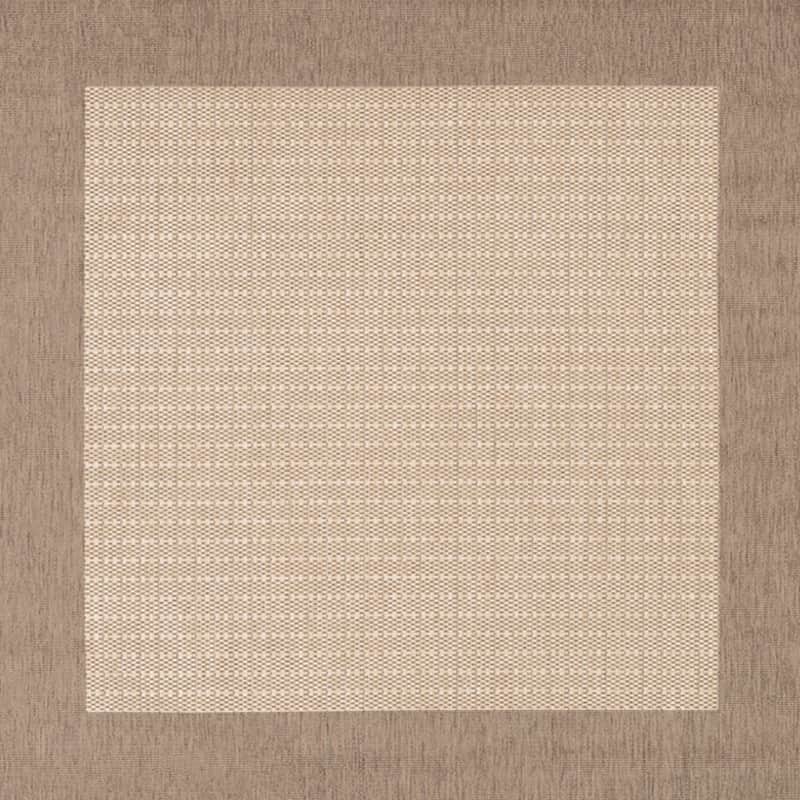 Dream Decor Rugs Pergola Quad Indoor Outdoor Area Rug - 7'6" Square - Light Brown/Beige