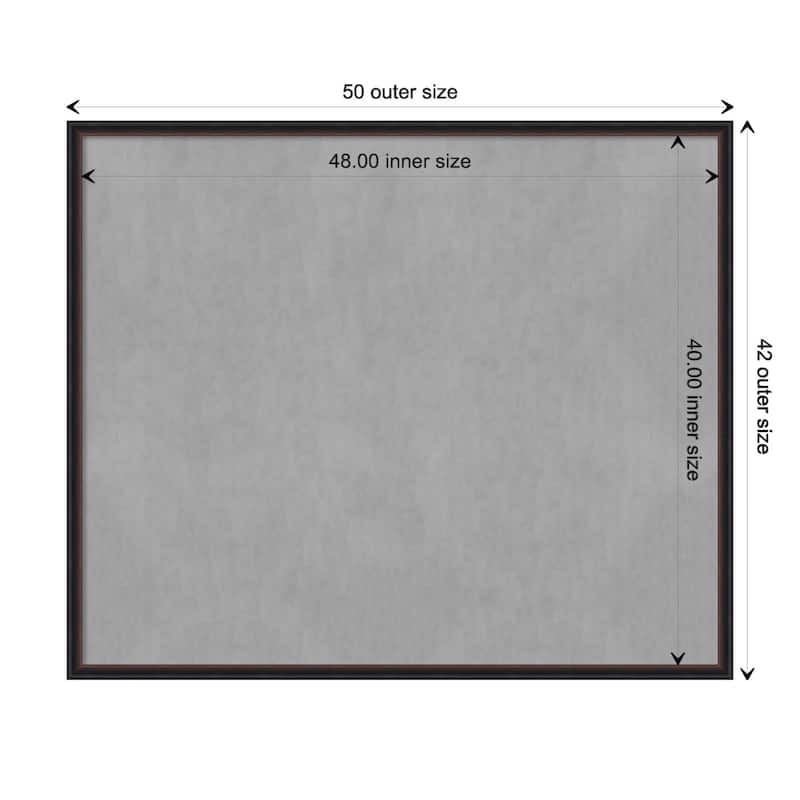 Amanti Art Salon Scoop Red Black Framed Magnetic Board - Board Size 48x40
