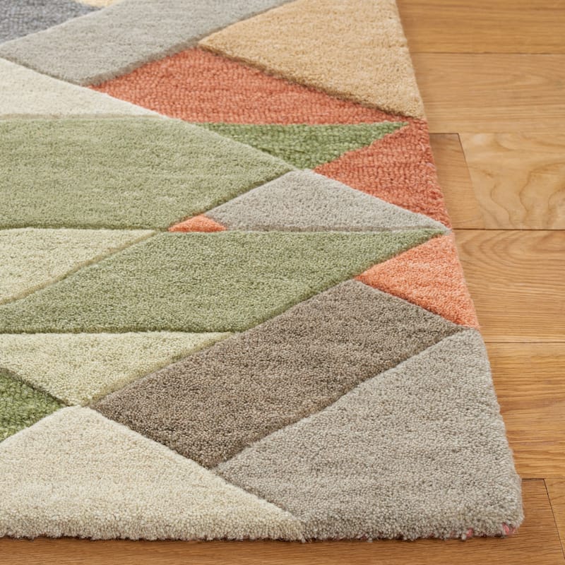 SAFAVIEH Handmade Rodeo Drive Hyrije Mid-Century Modern Wool Rug