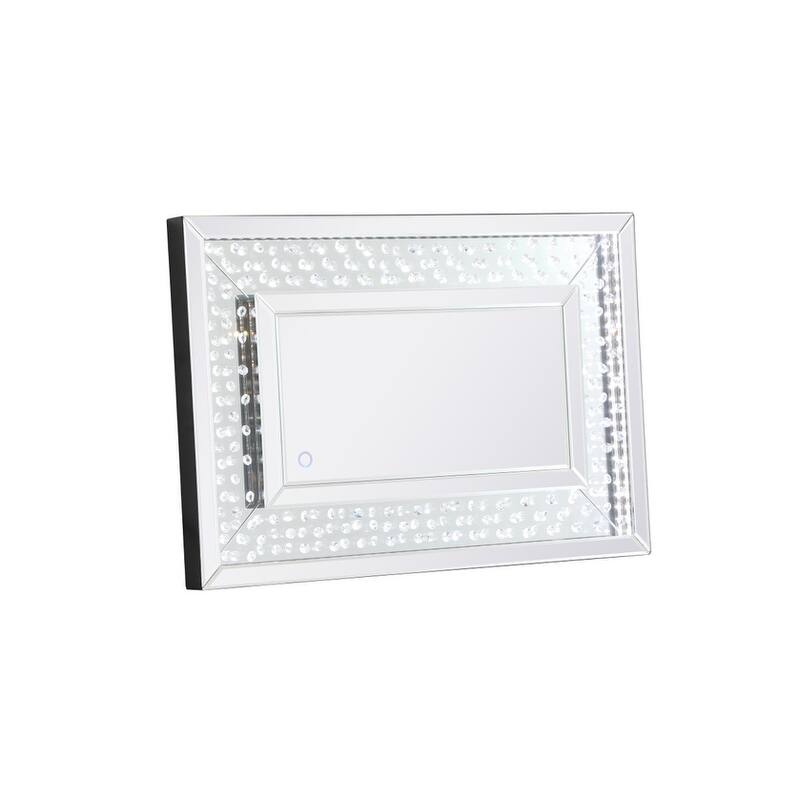 River LED Crystal Mirror - Clear