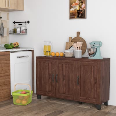 3-Door Buffet Sideboard Storage Credenza Cabinet Adjustable Shelf