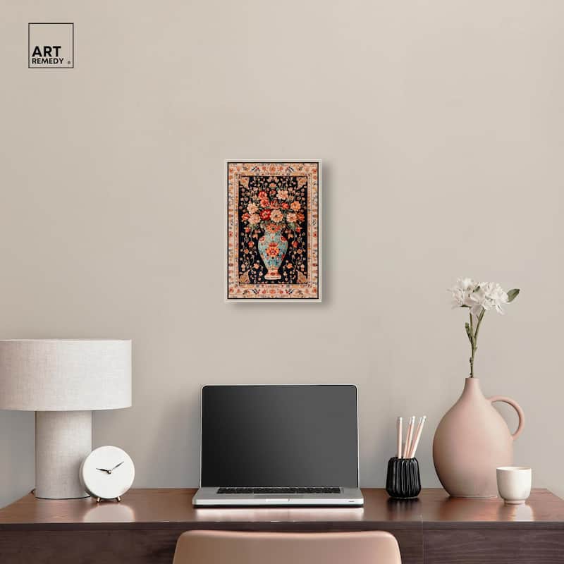Persian Vase and Flowers II Canvas by Art Remedy