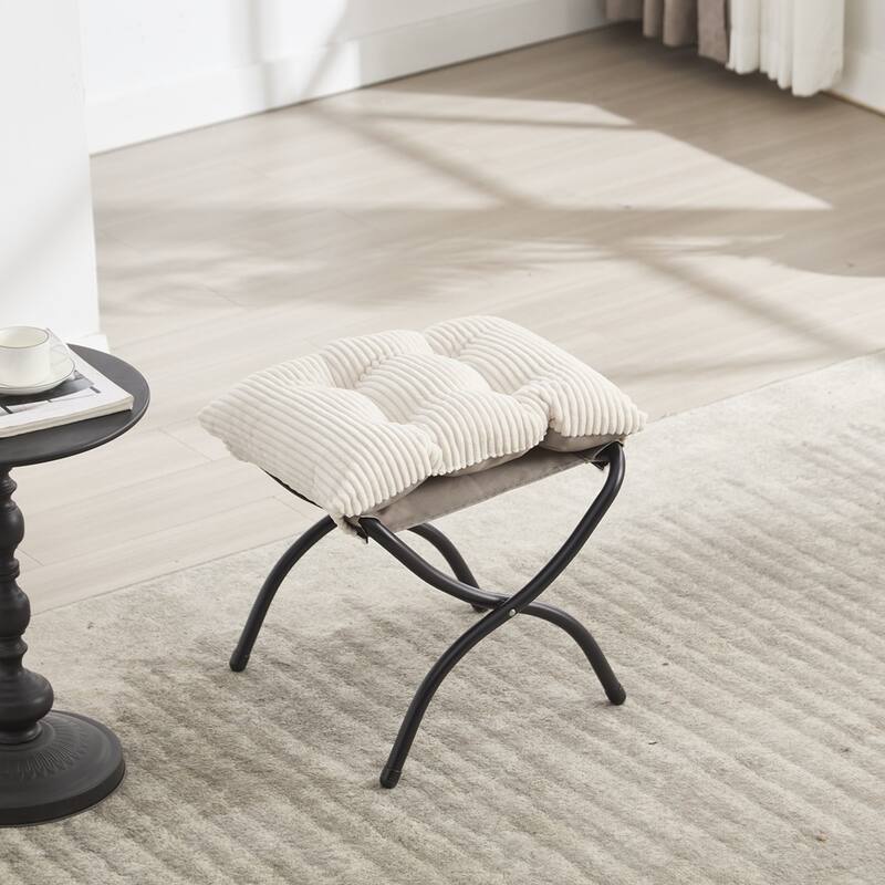Rattan Rocking Chair Recliner Chair With Padded Cushion