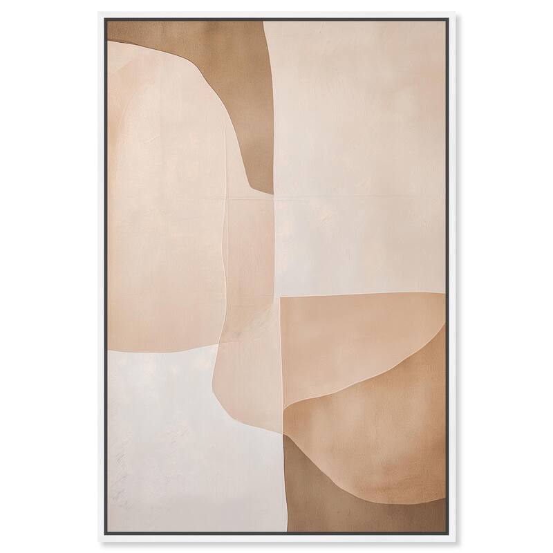 Forms in Beige II Canvas by Art Remedy - 24" x 36" - White
