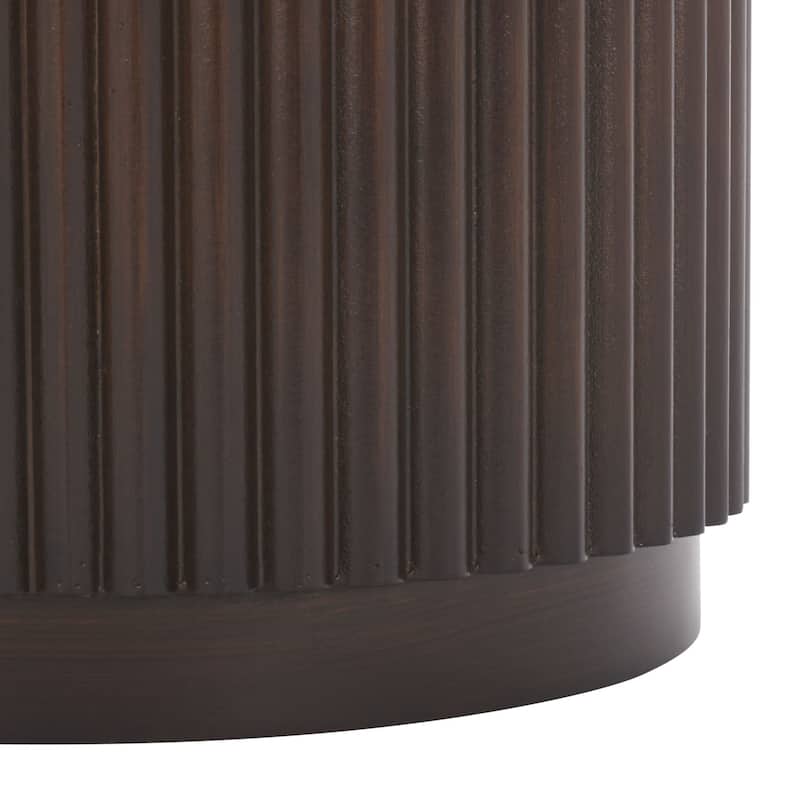 SAFAVIEH Agami Round Top Pedestal Accent Table, Fully Assembled - 18"W x 18"D x 20"H
