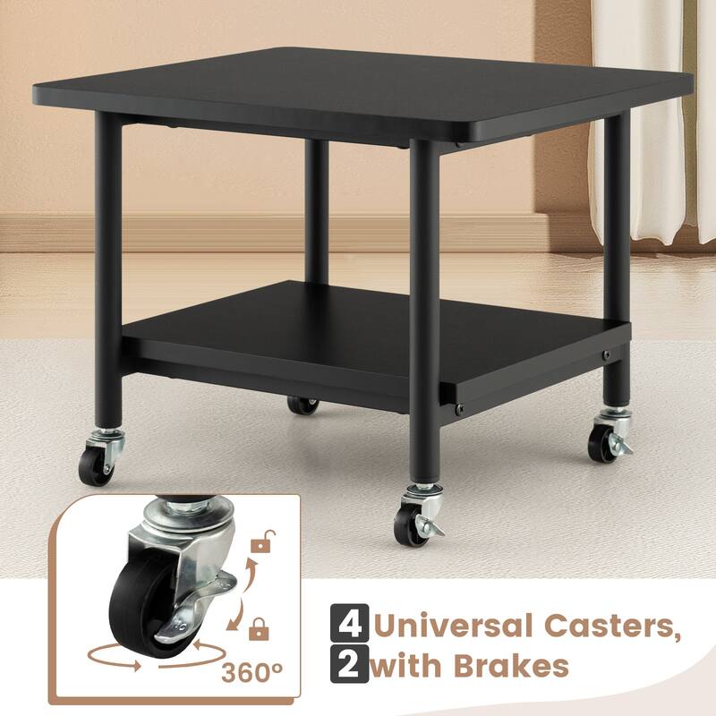 Gymax Printer Stand w/ Storage Under Desk Printer Table w/ 4 Wheels - See Details