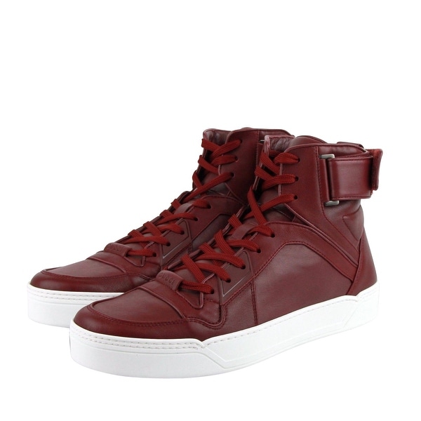 Top Strong Dark Red Leather Sneakers 