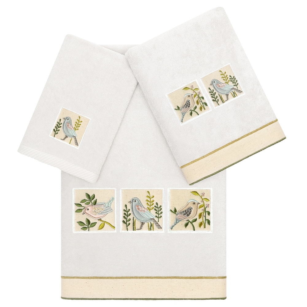 Authentic Hotel and Spa Turkish Cotton Belinda 3PC Embellished Multi-Size Towel Set