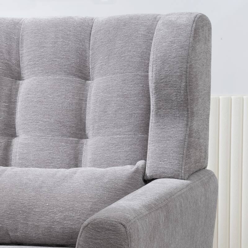 Grey 24.21" Button Tufted Arm Chair
