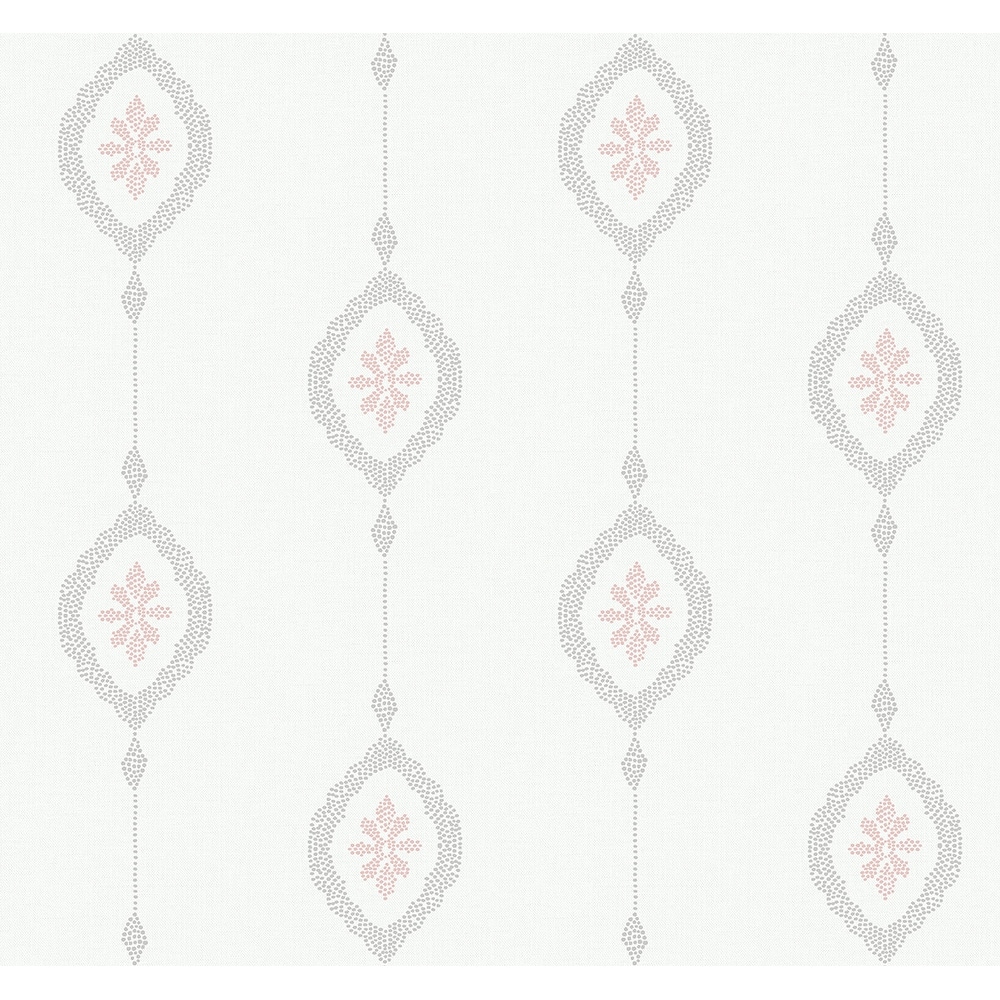 Seabrook Designs Beach House Sand Dollar Stripe Unpasted Wallpaper