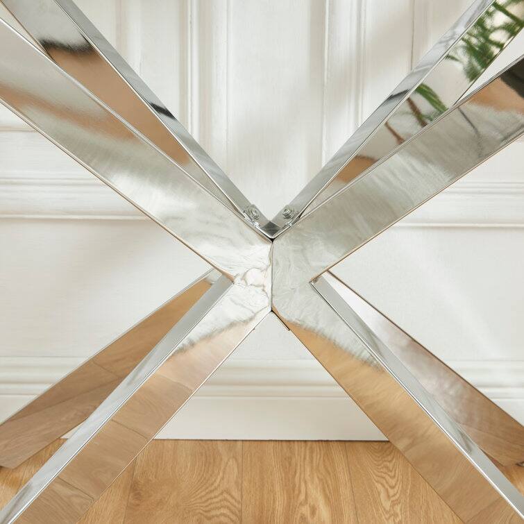 45.3'' Glass Top Console Table