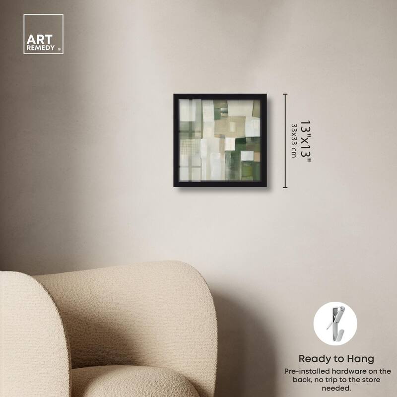 Pale Jade Green II Shadowbox by Art Remedy