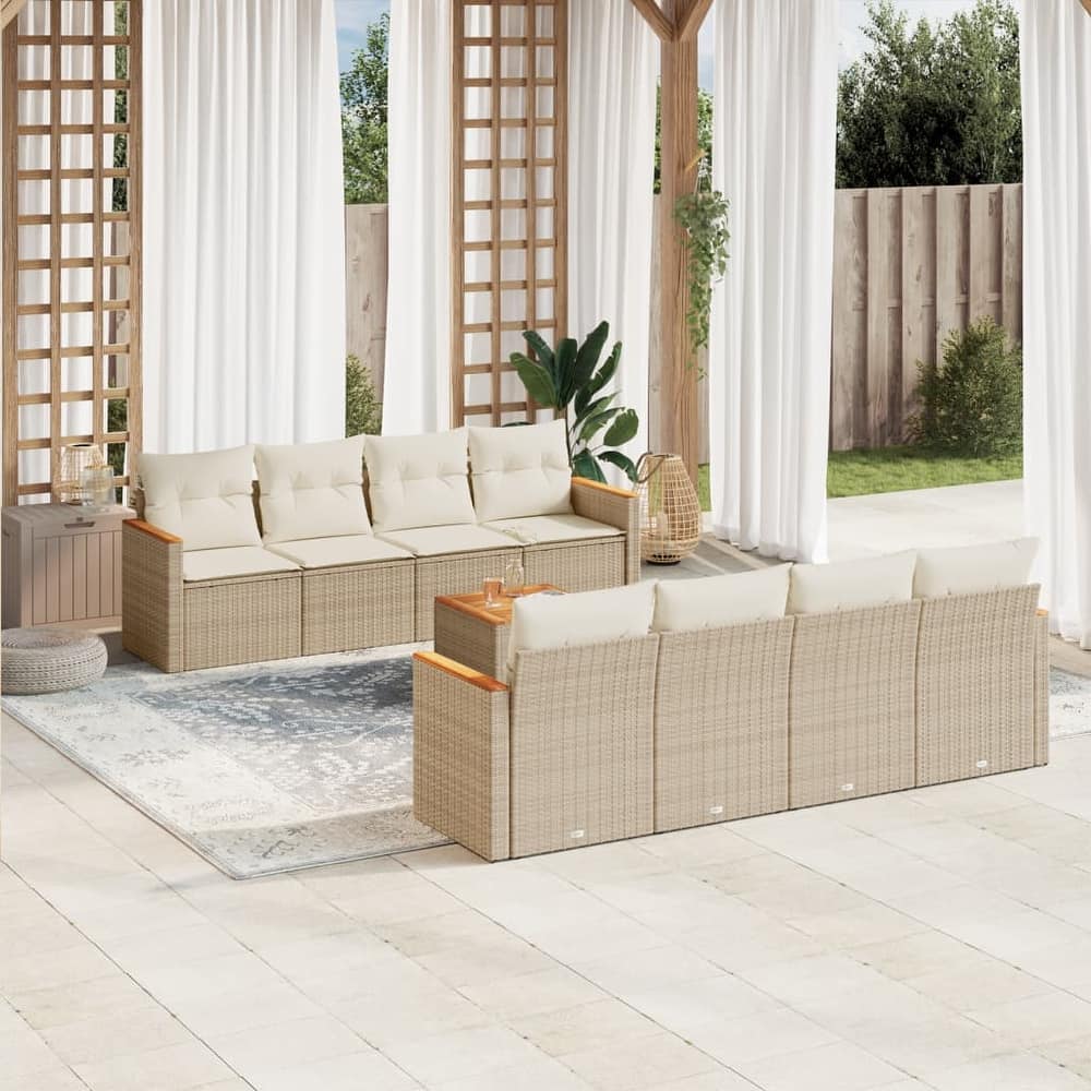 vidaXL Garden Sofa Set Black