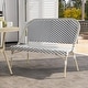 preview thumbnail 3 of 10, Furniture of America Ariel Natural Tone Aluminum Patio Bench