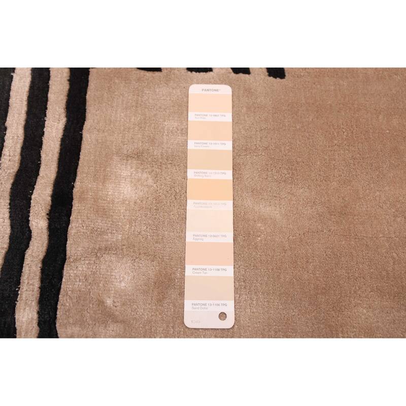 ECARPETGALLERY Hand Loomed Loreto Beige Viscose Rug - 5'1 x 8'0