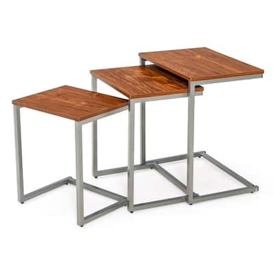 3 Pieces Multifunctional Coffee End Table Set - 20" x 14" x 22" (L x W x H)