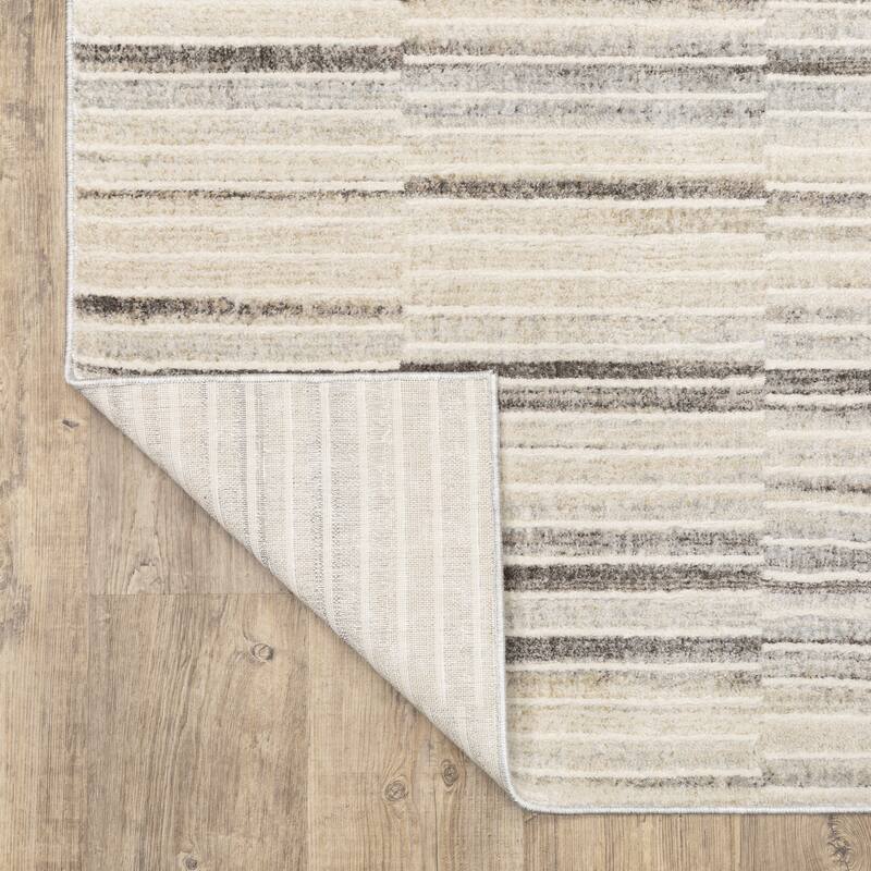Style Haven Owen Contemporary Layered Stripes Area Rug
