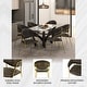 preview thumbnail 17 of 61, Set of 2 Bella Modern Leather or Velvet Upholstered Dining Chair with Gold Stainless Steel Legs for Home Office Kitchen