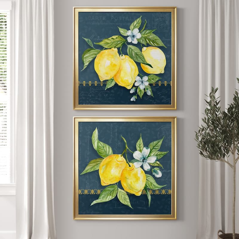 Blue Lemon Squeeze I Premium Framed Canvas - Ready to Hang
