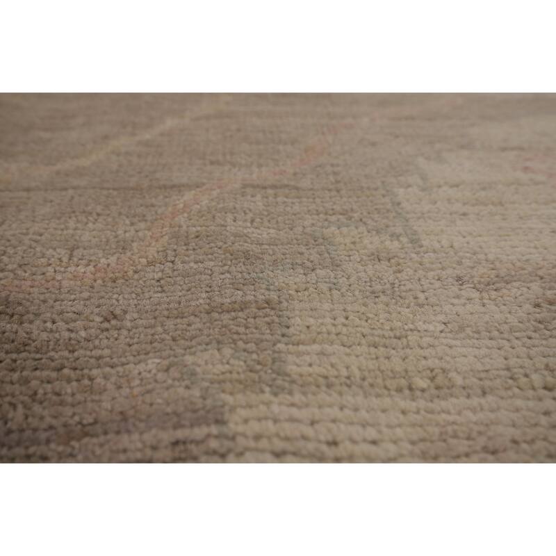 Earth Tone Oushak Vegetable Dye Area Rug Handmade Wool Carpet - 6'0"x 9'0"