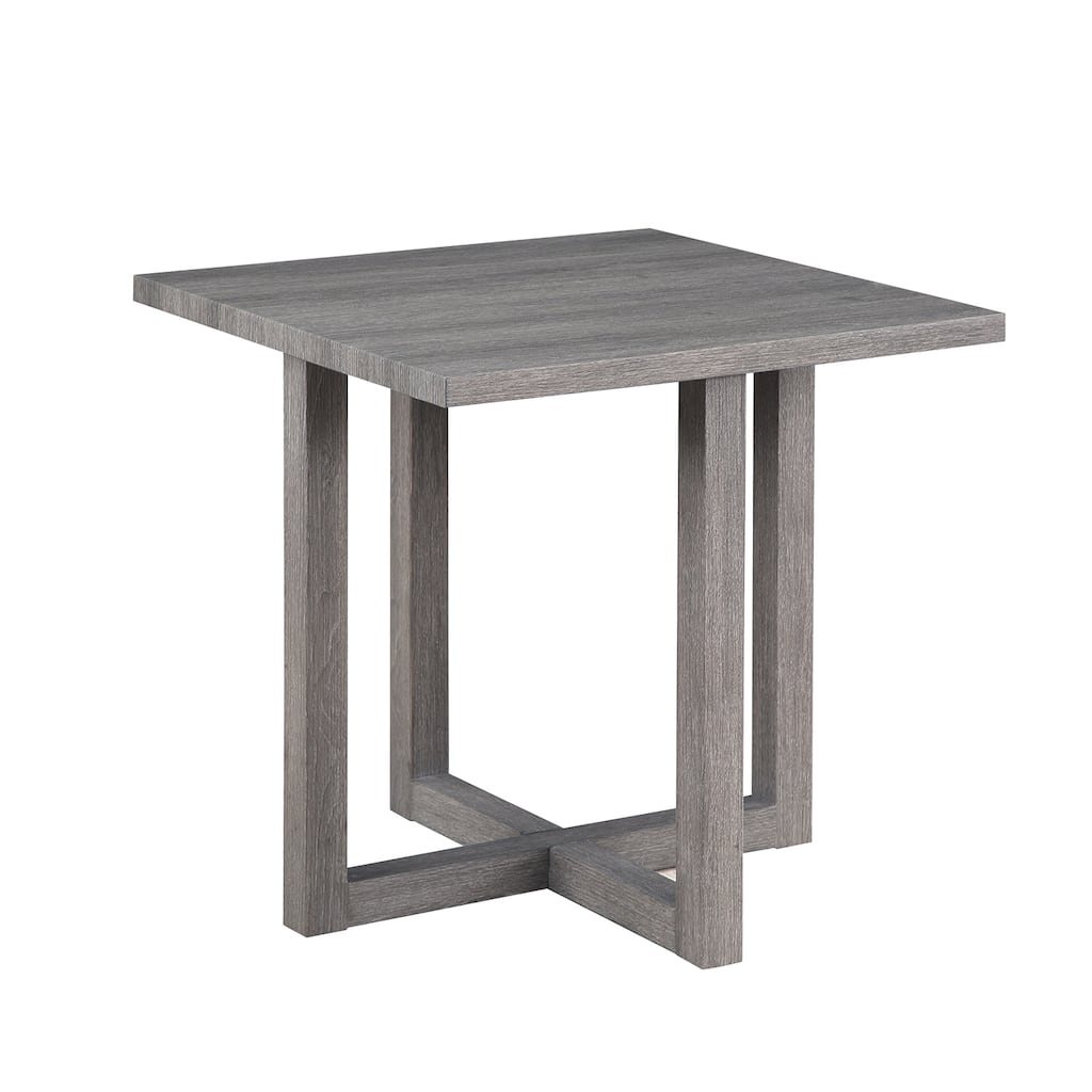 Wooden End Table with Square Top