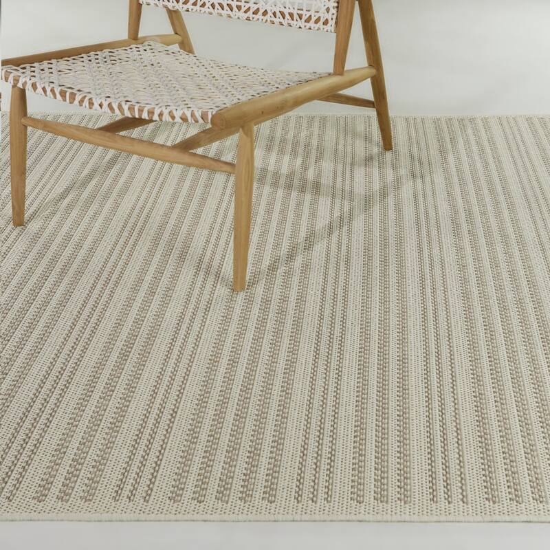 Aguirre Textured Patio Area Rug - 7'10" x 10' - Tan