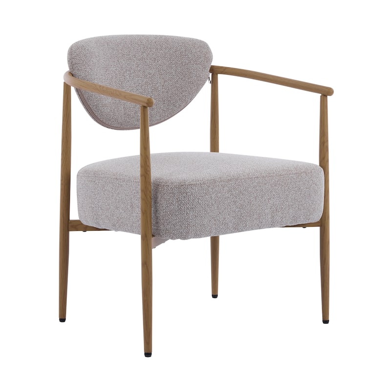 Set of 2 Dining Chairs, Living Room Chair, PU with Foam Back and Seat, Soft and Comfortable Seating, Metal Frame