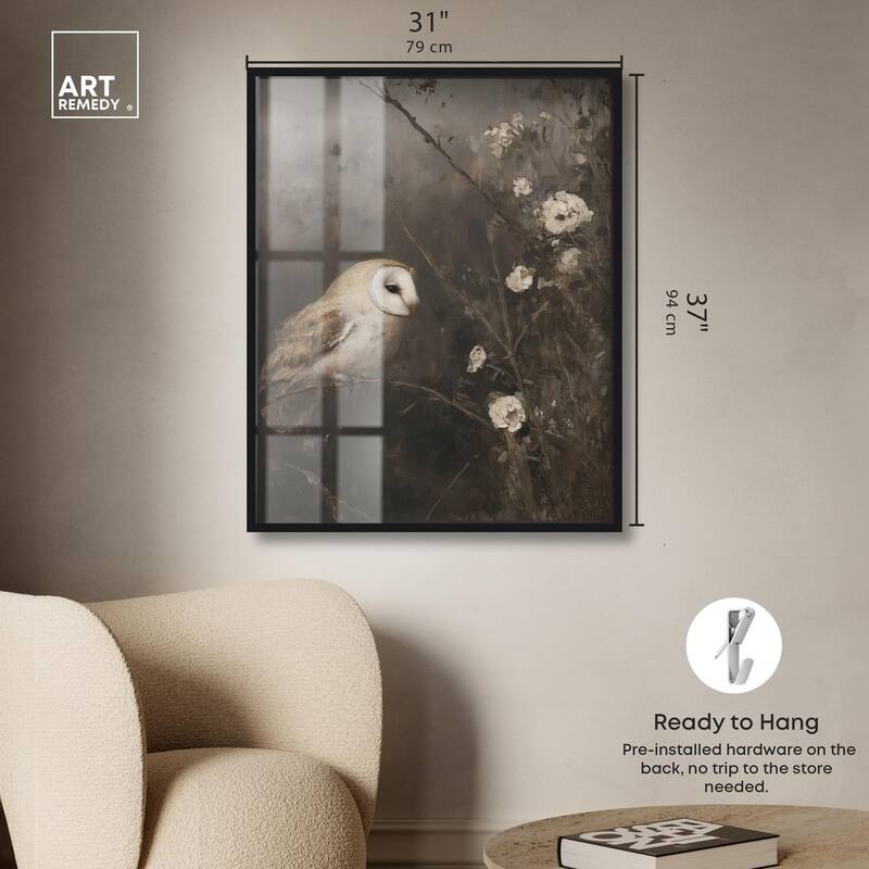 Owl in the Shadows I Shadowbox by Art Remedy