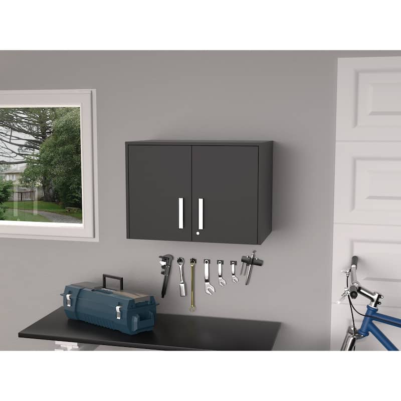 Wall Storage Cabinet, 3 Shelves, Double Door