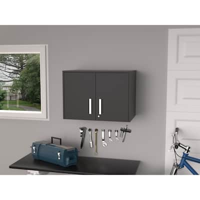 Wall Storage Cabinet With 3 Shelves And Double Door