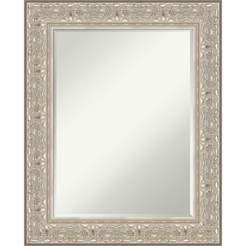Luxe Half-Inch-Bevel Framed Bathroom Vanity Wall Mirror