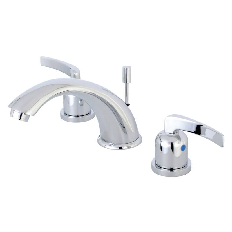Kingston Brass Centurion 1.2 GPM Widespread Bathroom Faucet with Flat - Polished Chrome