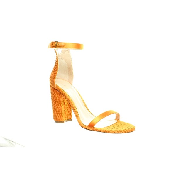 orange satin heels