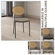 preview thumbnail 54 of 92, Leisuremod Euston Modern Velvet/Leather Dining Chair - Minimalist Wicker Back Accent Chair for Home Living Room & Kitchen