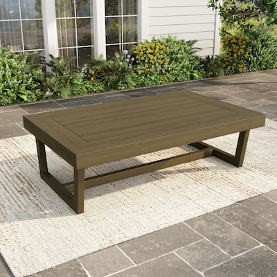 Rectangular Teak Outdoor Coffee Table for Patio