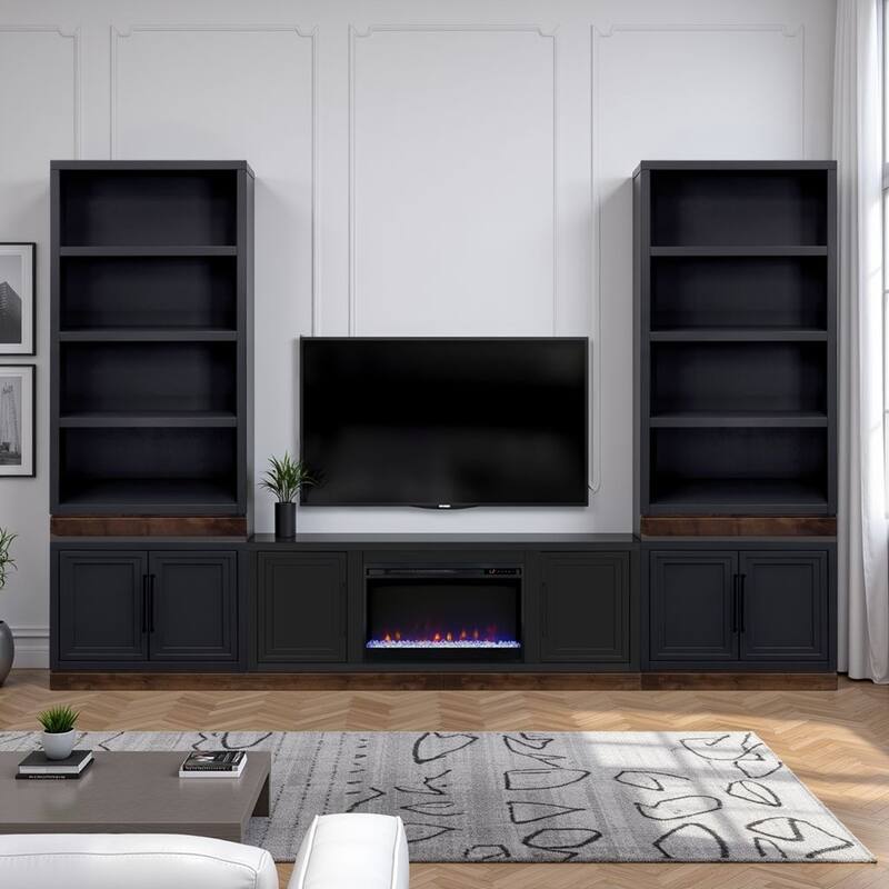 Bridgevine Home Nora Modular 2-Door Base Cabinet, No Assembly Required, Two-Tone Finish