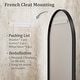 preview thumbnail 6 of 16, Arched Black Aluminum Alloy Framed French Cleat Mounted Wall Decor Bathroom Vanity Mirror with 5-Year Warranty