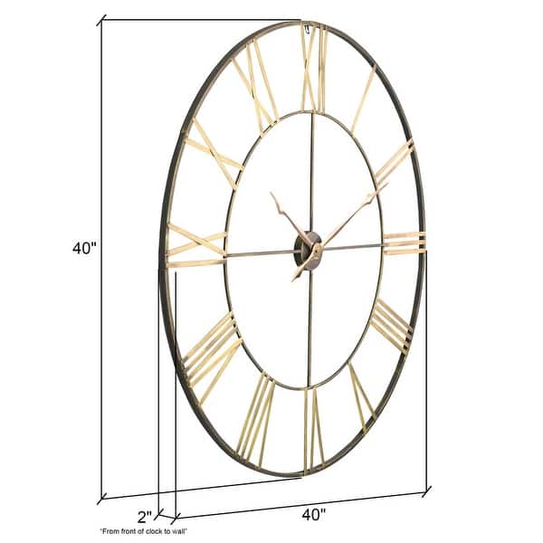 The Gray Barn Jartop Round Metal Wall Clock - 40"H x 40"W x 1"D