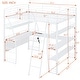 preview thumbnail 35 of 34, Twin Size Loft Bed with 4 Layers of Shelves and L-shaped Desk, with a set of Sockets, USB Ports and and Wireless Charging