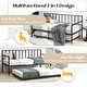 preview thumbnail 8 of 7, Costway Twin Metal Daybed Sofa Bed with Trundle & Lockable Casters for